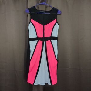 Women's Bodycon Color Block Sleeveless Dress